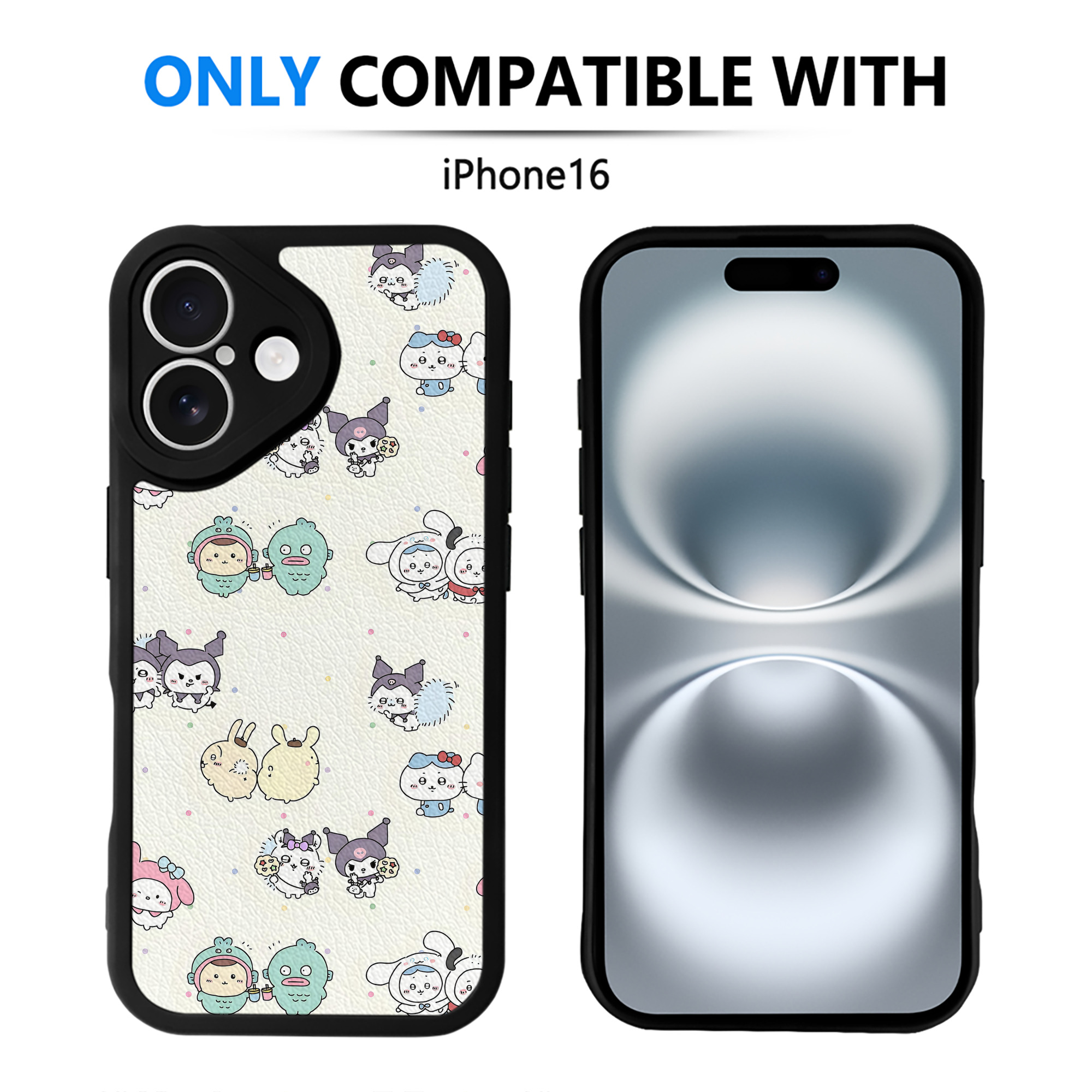 （画像用） ちいかわ Chii-kawa 【iPhone 16シリーズ対応】シリコンスマホケース（レザー調） 材質：シリコン